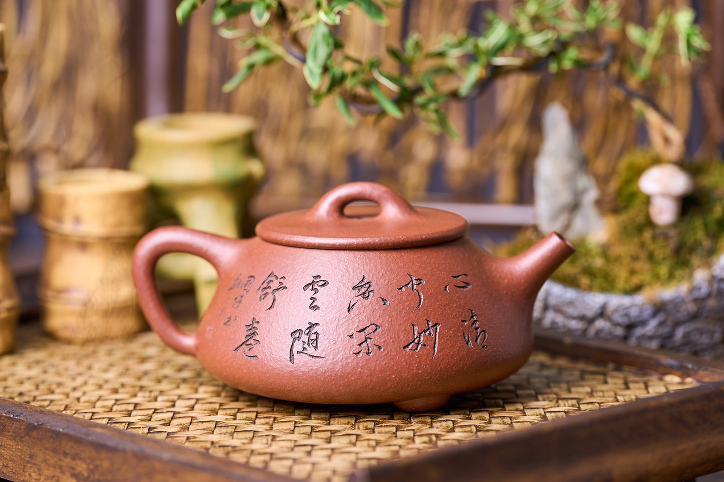 "Caviar" Clay "Shi Piao" 石瓢 찻주전자, 고급 장인 Chu GuoFeng이 조각한 불교 아라한 储国峰