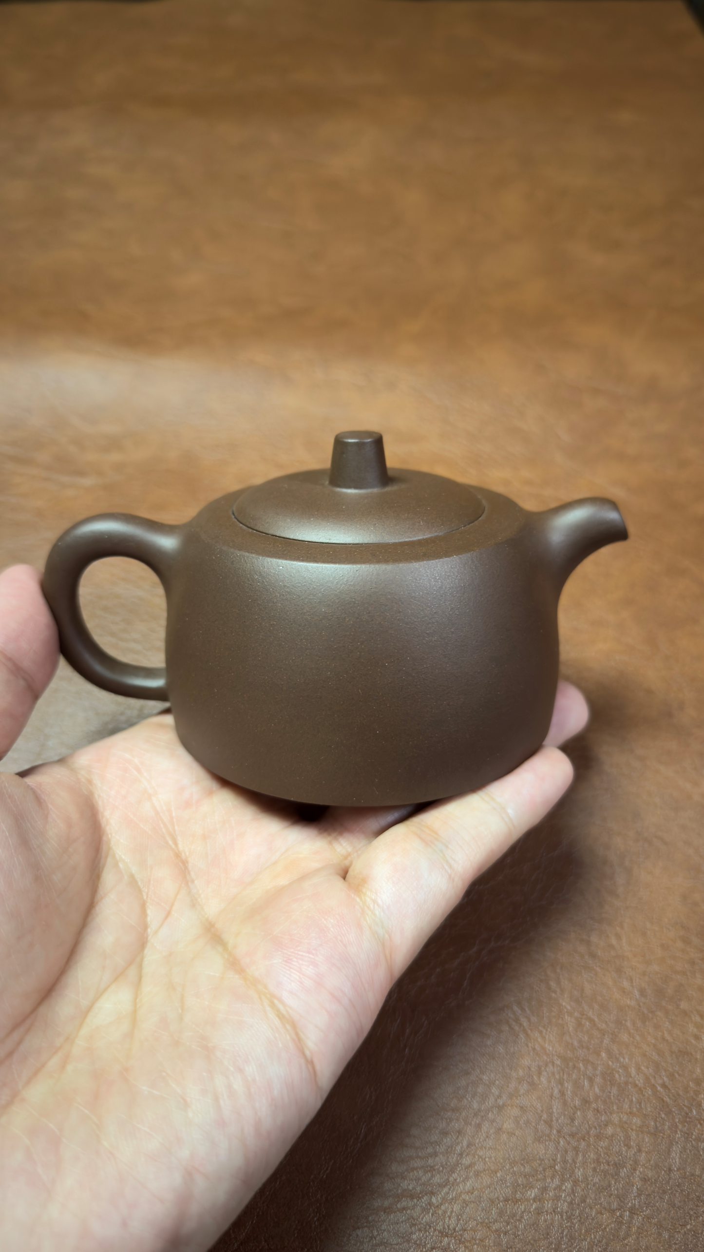 Yixing 150cc “Jing Lan” Teapot — Handmade Lao Zini Purple Clay by Zhuang Jianwei