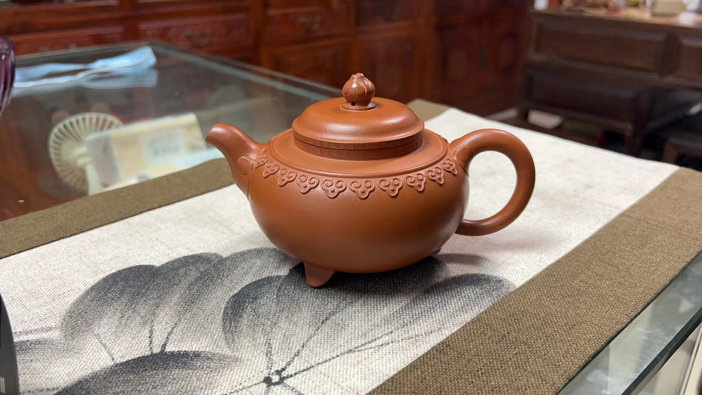 400cc 중국 Yixing 수제 Zisha Da Hong Pao 점토 찻주전자 "Yun Jian Ru Yi" 차 주전자