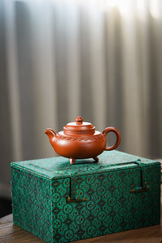 400cc 중국 Yixing 수제 Zisha Da Hong Pao 점토 찻주전자 "Yun Jian Ru Yi" 차 주전자