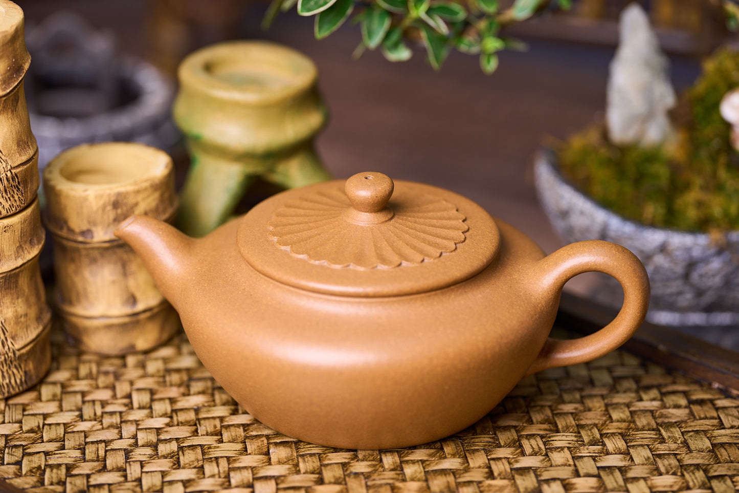 Authentic Yixing Zisha Teapot | Handmade "Ju Lei" (Chrysanthemum Bud) Design | 230ml | Original Duan Clay
