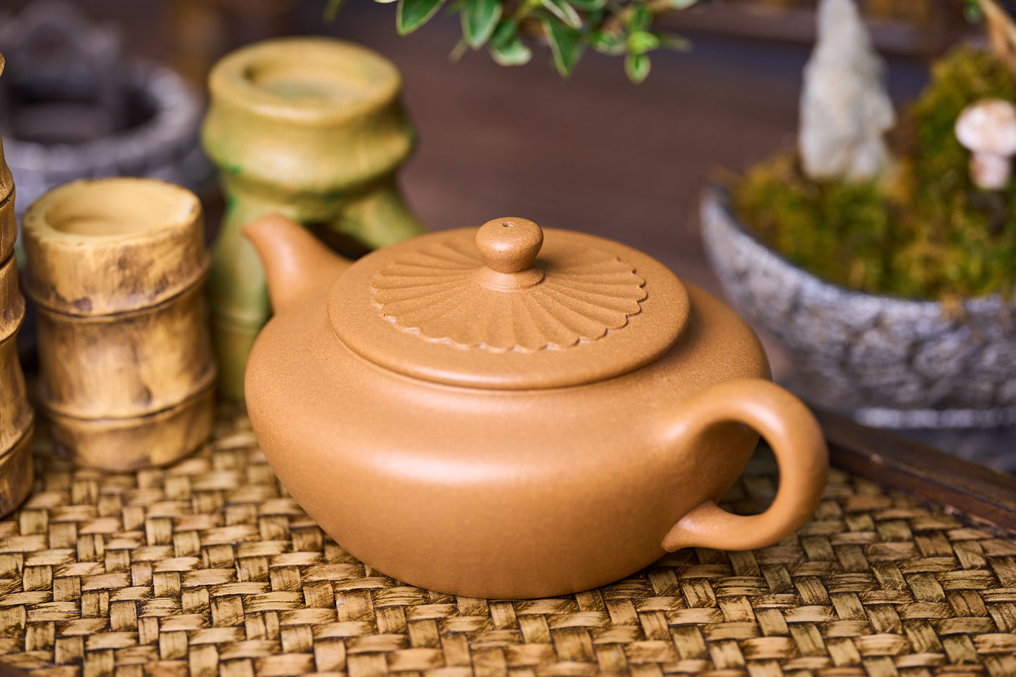 Authentic Yixing Zisha Teapot | Handmade "Ju Lei" (Chrysanthemum Bud) Design | 230ml | Original Duan Clay