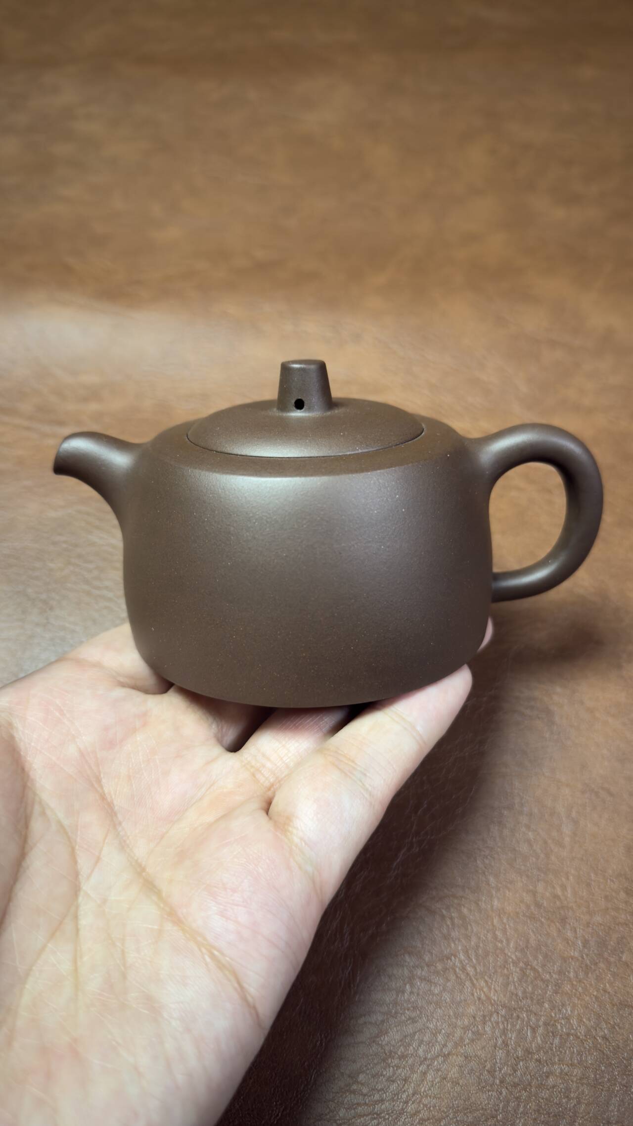 Yixing 150cc “Jing Lan” Teapot — Handmade Lao Zini Purple Clay by Zhuang Jianwei