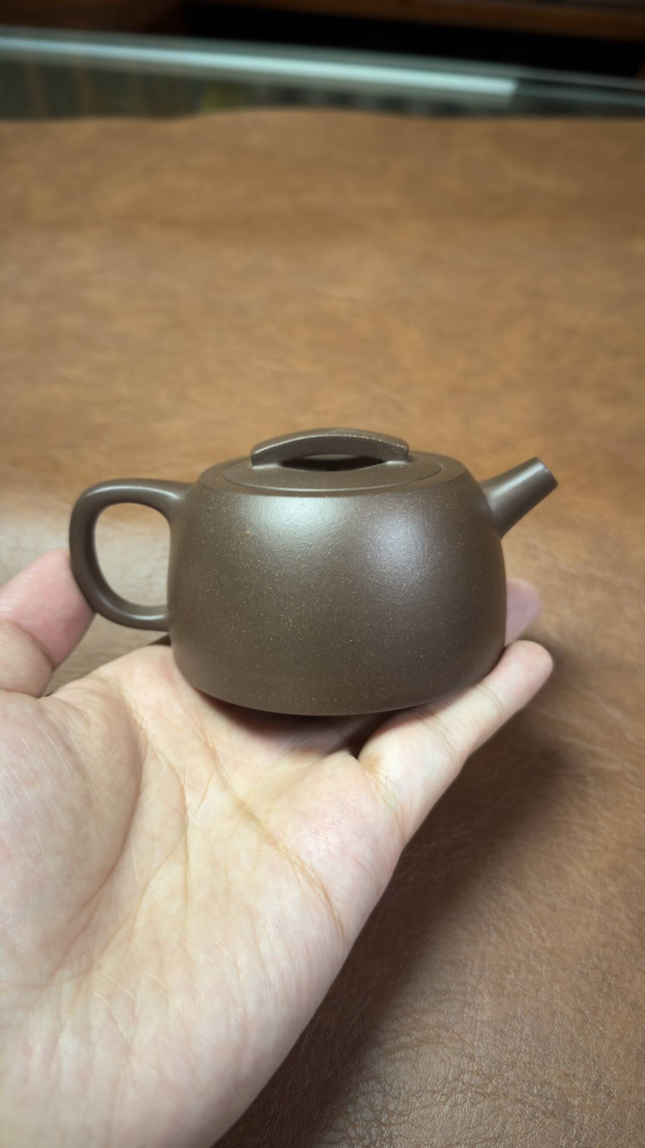 Yixing 150cc “Jing Duo” Teapot — Handmade Lao Zini Purple Clay by Zhuang Jianwei