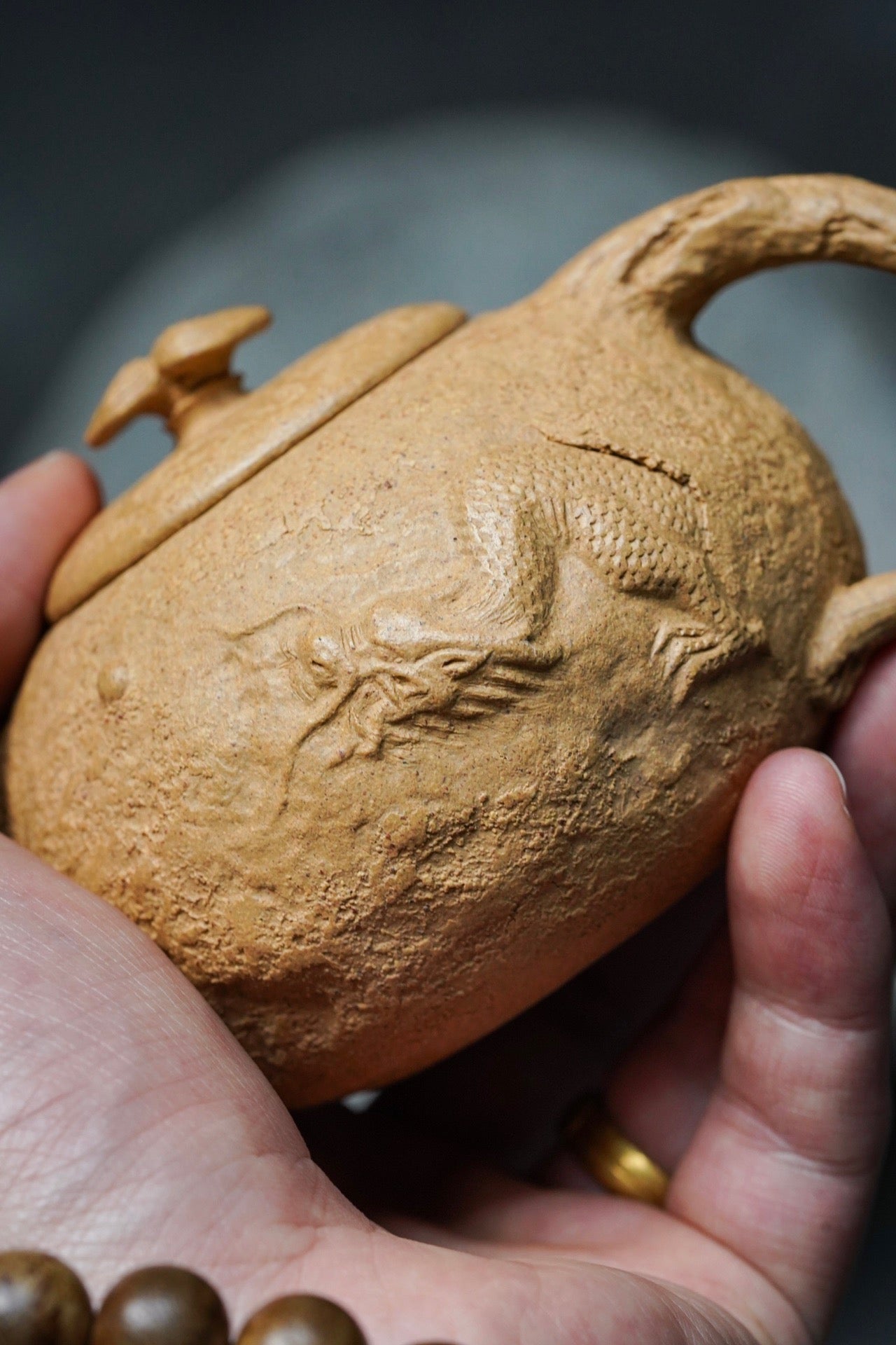 220cc 中国宜興手作り紫沙本物オリジナルDuanni粘土ティーポット「公春隠龍」ティーポット