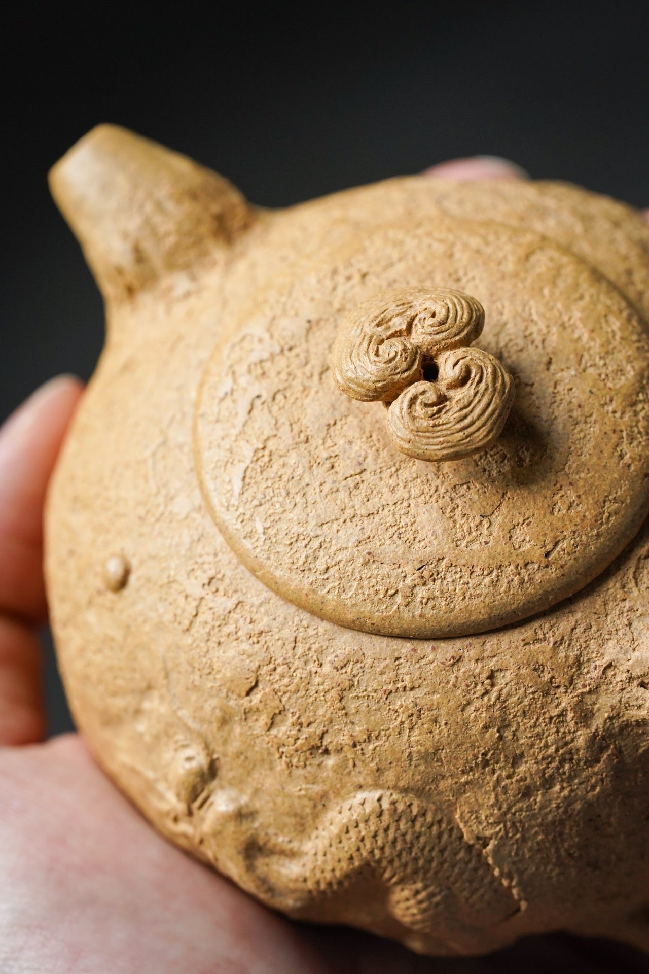 220cc 中国宜興手作り紫沙本物オリジナルDuanni粘土ティーポット「公春隠龍」ティーポット