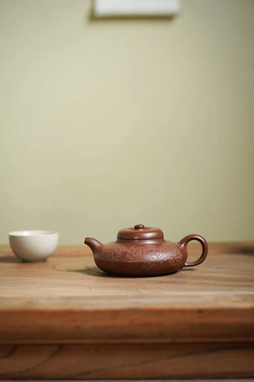 170cc Zisha 숙성 보라색 점토 찻주전자 "Bian Fu" 차 주전자